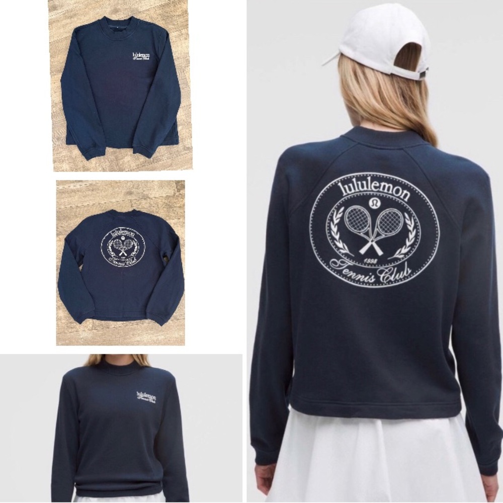 Lululemon Cotton French Terry Crew Pullover Graphic XS sweatshirt Logo